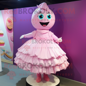 Rosa Cupcake maskot kostym...