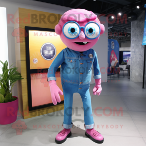 Roze Cyclops mascotte...