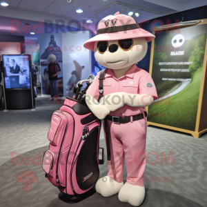 Pink Golf Bag maskot...