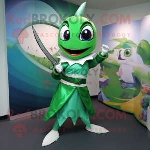 Green Swordfish mascotte...