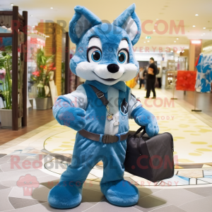 Blue Fox maskot kostume...