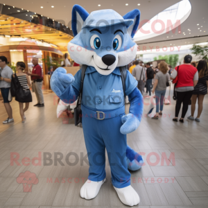 Blue Fox maskot kostym...