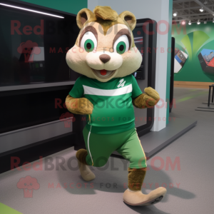 Green Chipmunk mascotte...