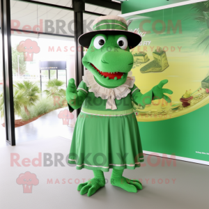 Green Crocodile mascotte...