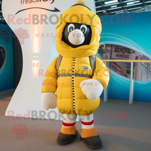 Gul Rugby Ball maskot...