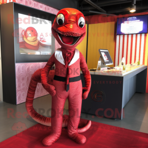 Red Snake maskot kostume...