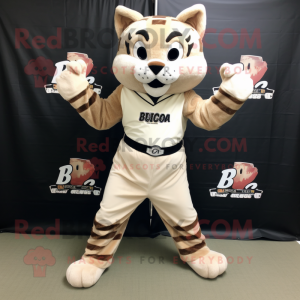 Beige Bobcat mascotte...