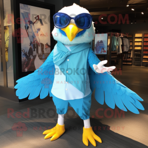 Sky Blue Hawk maskot...