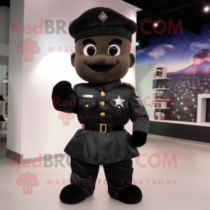 Black Army Soldier mascotte...