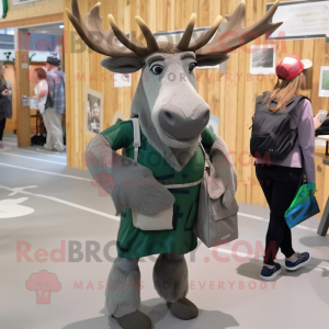 Grå Irish Elk maskot...