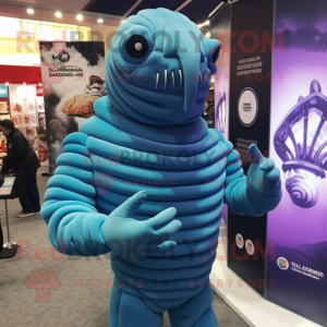 Sky Blue Trilobite maskot...