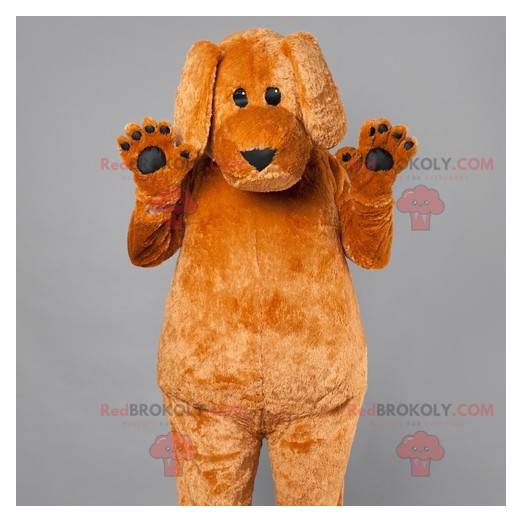 Mascotte de grand chien marron. Costume de chien -