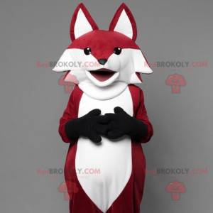 Mascotte volpe rossa e bianca molto realistica - Redbrokoly.com