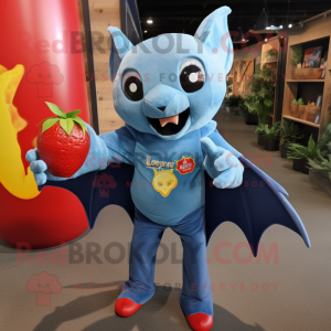 Sky Blue Fruit Bat mascotte...