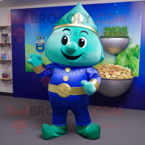 Postava maskota Blue Pot Of...