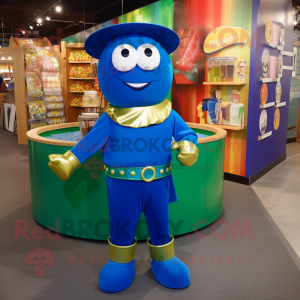 Postava maskota Blue Pot Of...