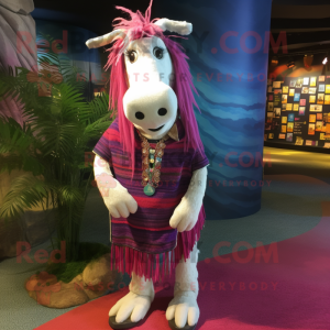 Magenta Quagga maskot drakt...