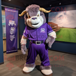 Purple Bison mascotte...