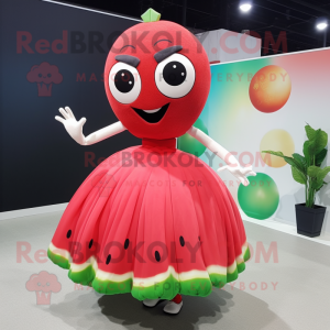 Rød vandmelon maskot...