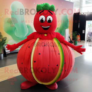 Rode watermeloen mascotte...