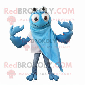 Sky Blue Crab maskot kostym...