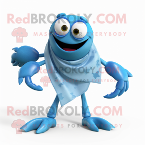 Sky Blue Crab maskot kostym...