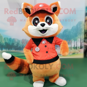 Peach Red Panda mascotte...