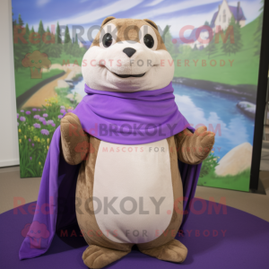 Lavendel Beaver maskot...