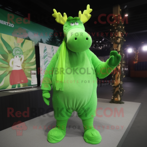 Green Moose mascotte...