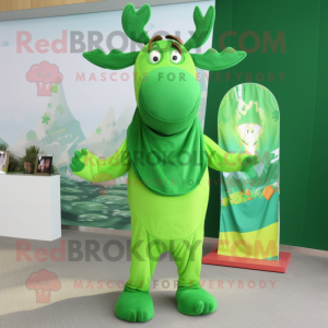 Green Moose maskot kostume...