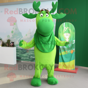 Grüne Elch Maskottchen...