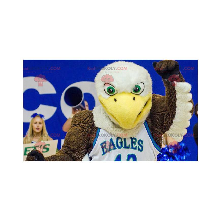 Mascot brown white and yellow eagle - Redbrokoly.com