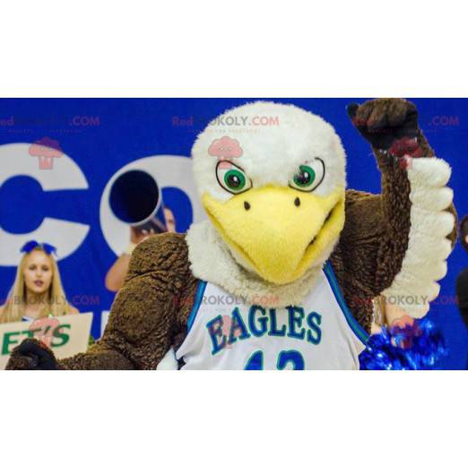 Mascot brown white and yellow eagle - Redbrokoly.com
