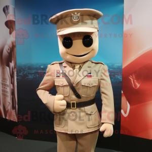 Tan Army Soldier maskot...