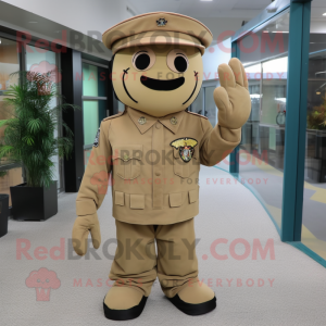 Tan Army Soldier mascotte...