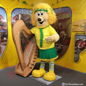Gul Celtic Harpe maskot...