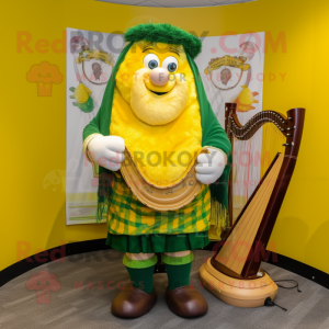 Gul Celtic Harpe maskot...