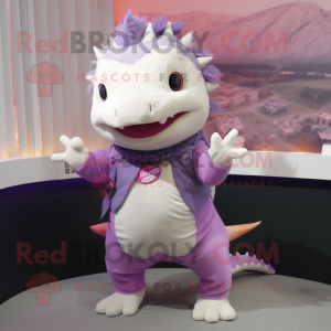 nan Axolotls mascot costume character dressed with a Vest and Scarf clips