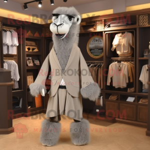 Gray Camel mascotte kostuum...
