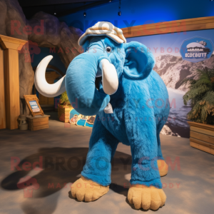 Blauer Mammut Maskottchen...