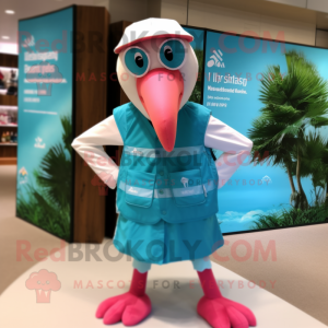 Turquoise flamingo mascotte...