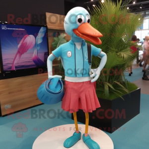 Turquoise flamingo mascotte...