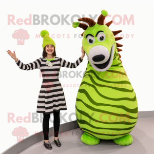 Lime Green Zebra mascotte...