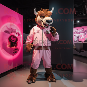 Pink Minotaur maskot...