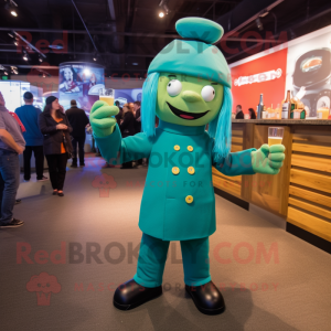 Teal Green Beer maskot...