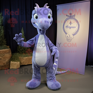 Lavendel Hydra maskot drakt...