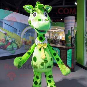 Grüner Giraffen Maskottchen...