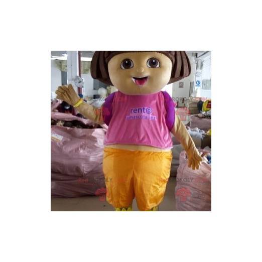 Mascotte de Dora l'exploratrice célèbre fillette de dessin
