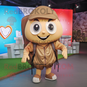 Tan Heart mascotte kostuum...