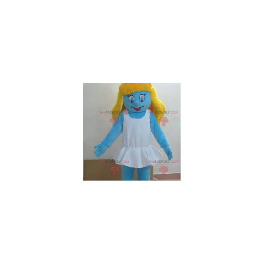 Smurfette mascot famous blue character - Redbrokoly.com